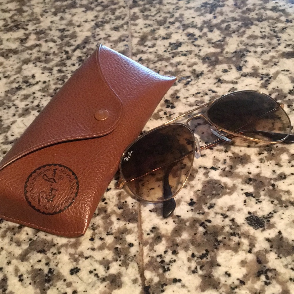 Ray Ban Brown Gradient Aviators 58mm